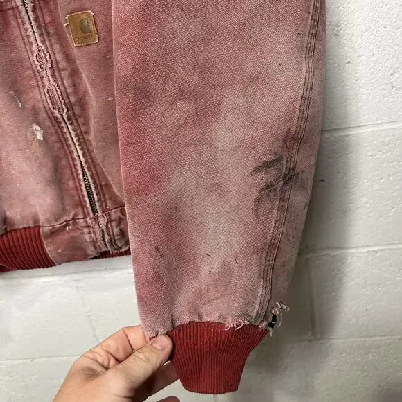 Y2K Carhartt Quilted Active Jacket “Dark Red” J130 DKR
